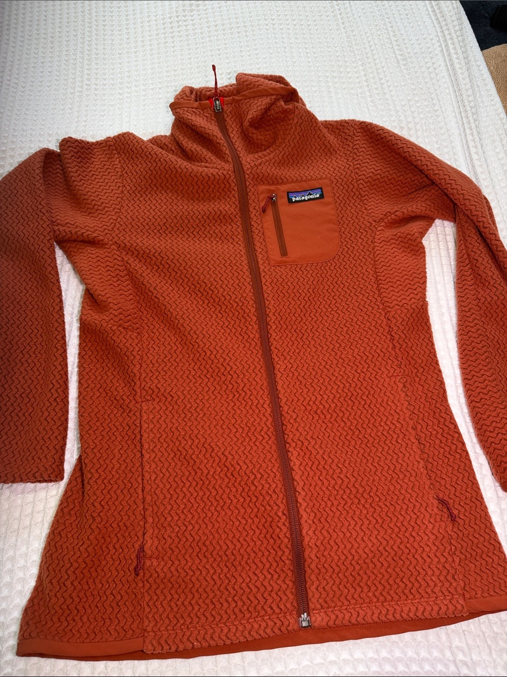 Patagonia Women's Rust Orange Full-Zip Fleece Hoodie